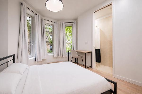 Preview 0 of #1893: Queen Bedroom D w/ Private Bathroom at June Homes