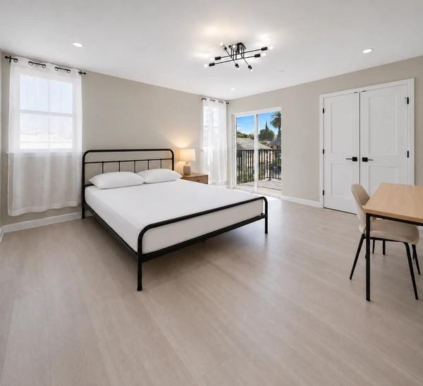 Preview 0 of #1829: Queen Bedroom D w/ Private Bathroom at June Homes