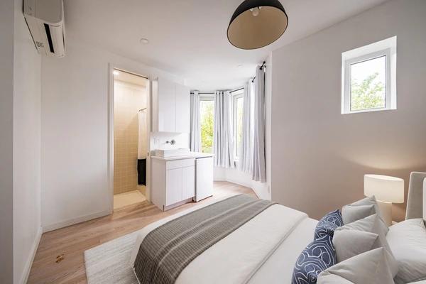 Preview 0 of #1894: Queen Bedroom A w/ Private Bathroom at June Homes