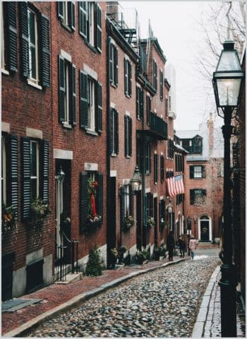 Background image of Boston city