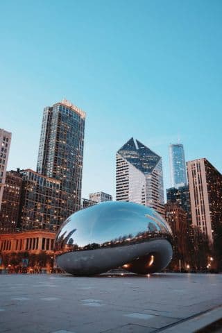 Background image of Chicago city