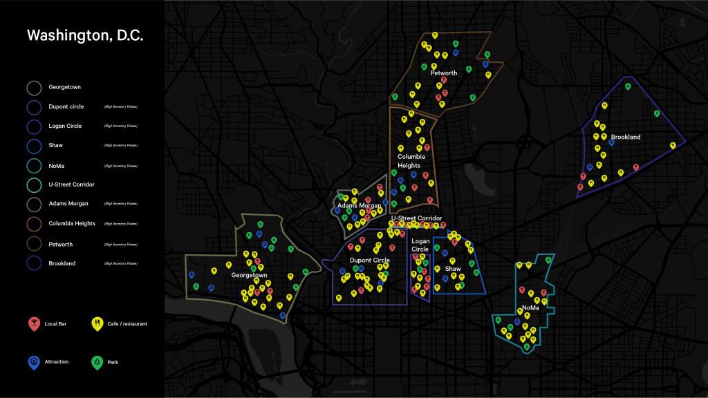 Washington DC Neighborhoods Map