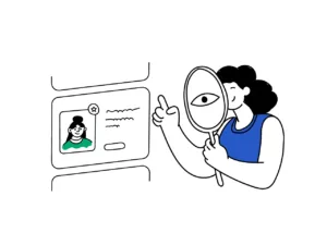 person searching a rommate online illustration