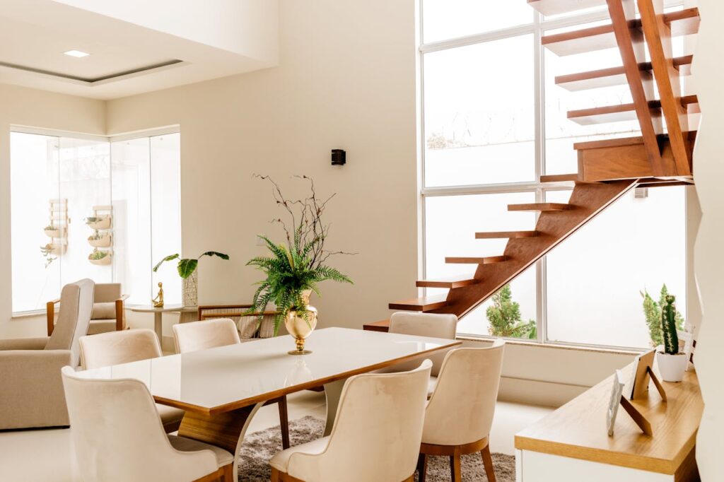 Clean and minimal modern living space.
