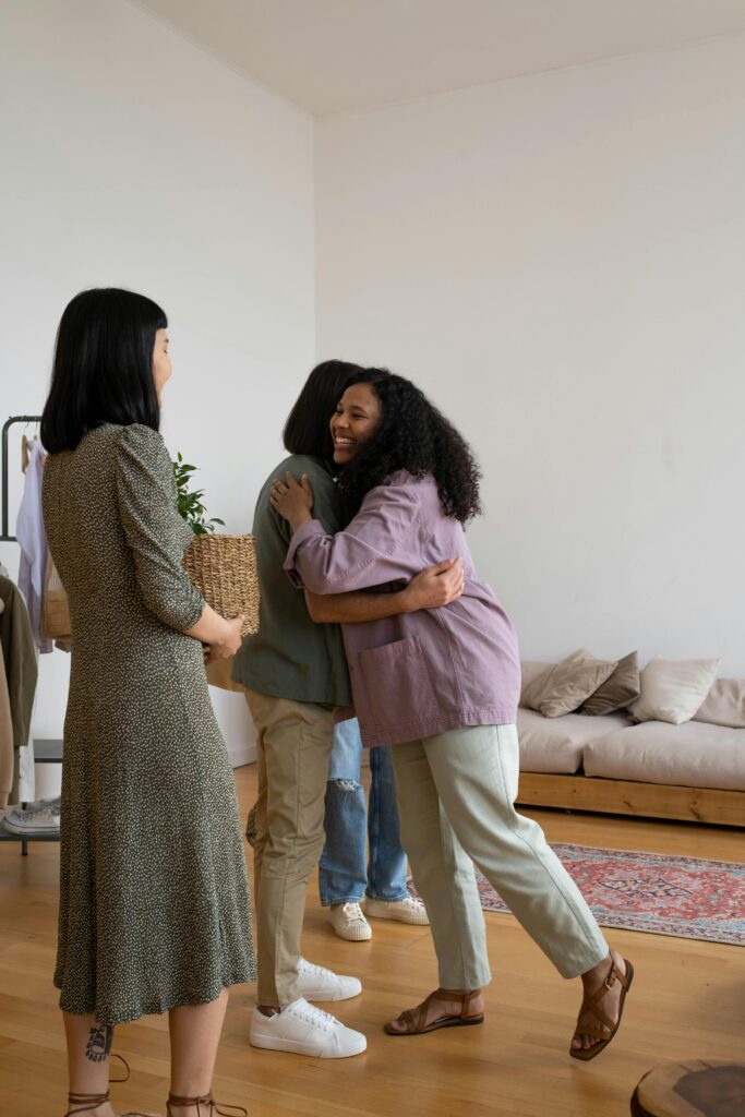 Friends Hugging each Other